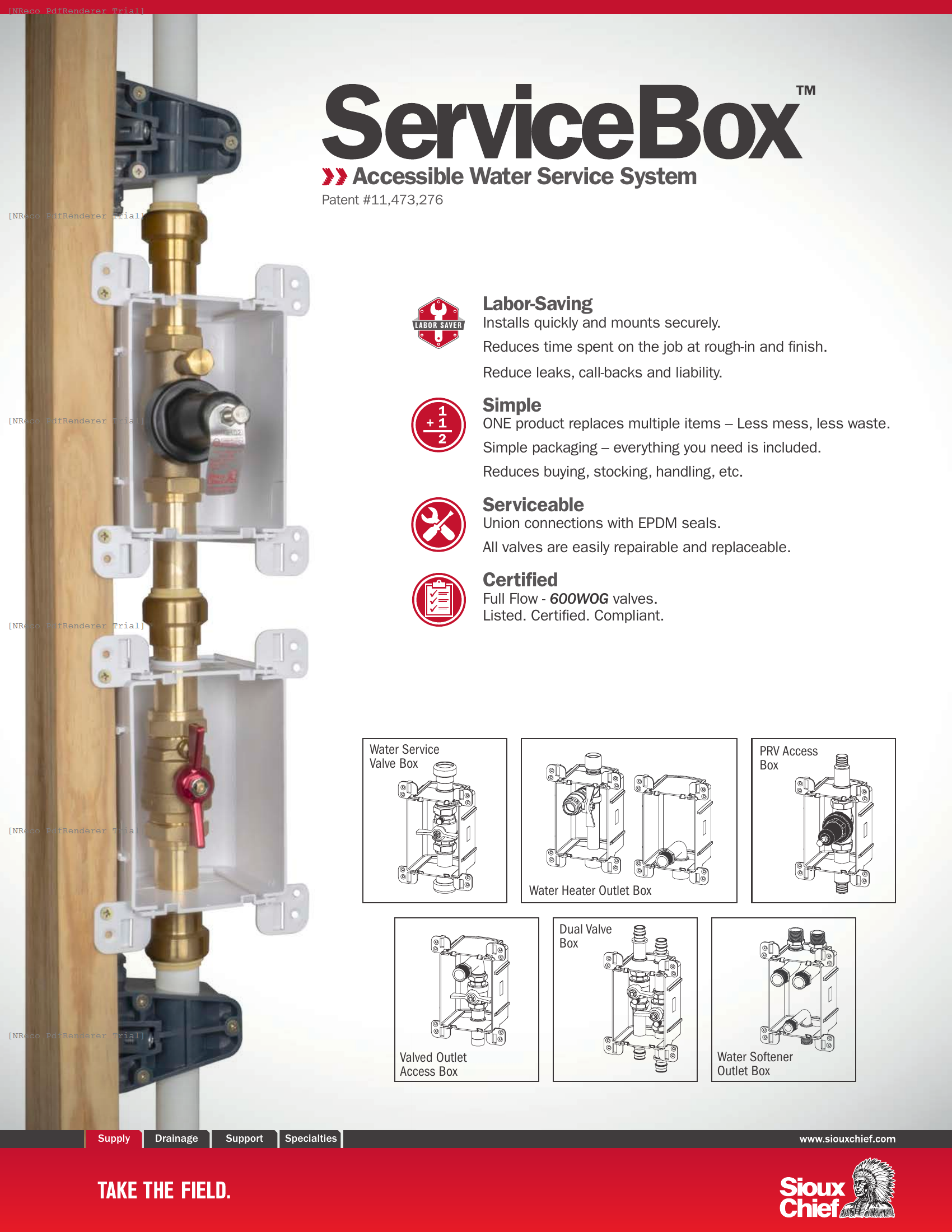 SERVICE BOX - WATER SERVICE SYSTEM - BROCHURE.PDF Brochure Document